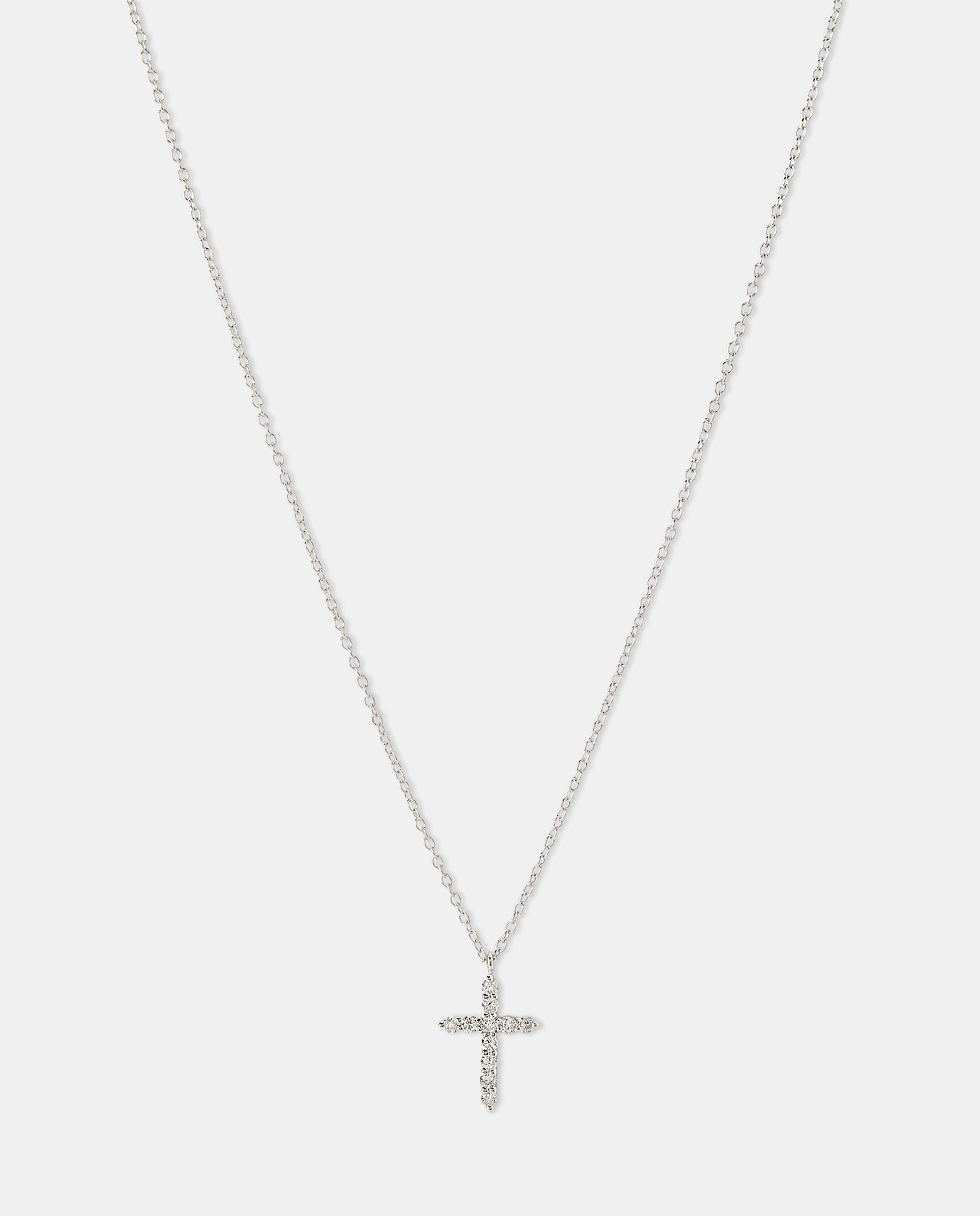 Colgante Cruz de oro y diamantes - El Corte Inglés - Blanco Blanco-1