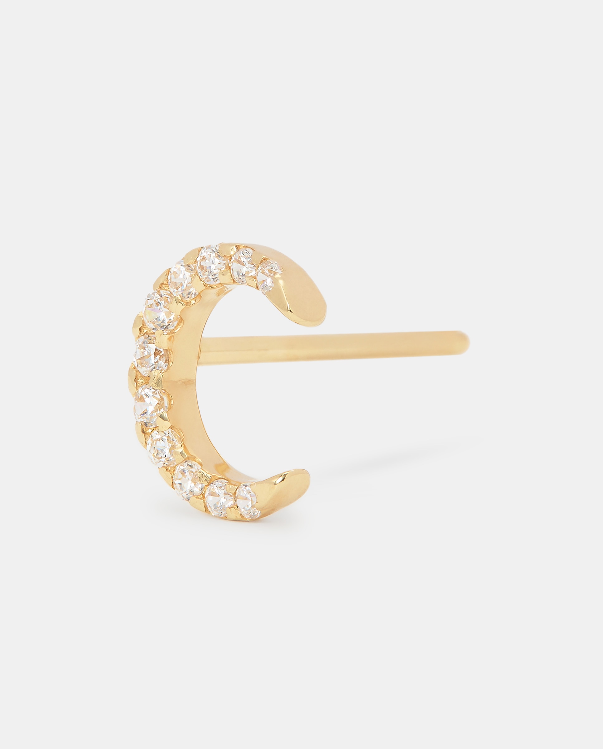 Piercing  Luna de oro y diamantes