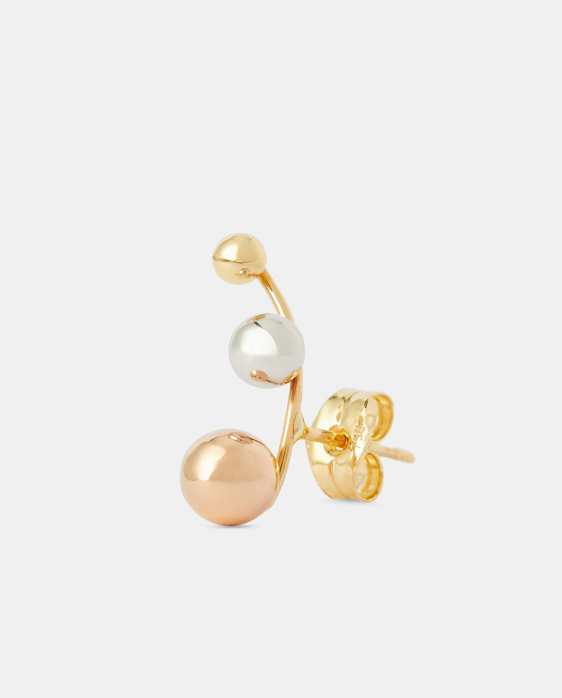 El Corte Inglés - Piercing individual izquierdo de oro tricolor.