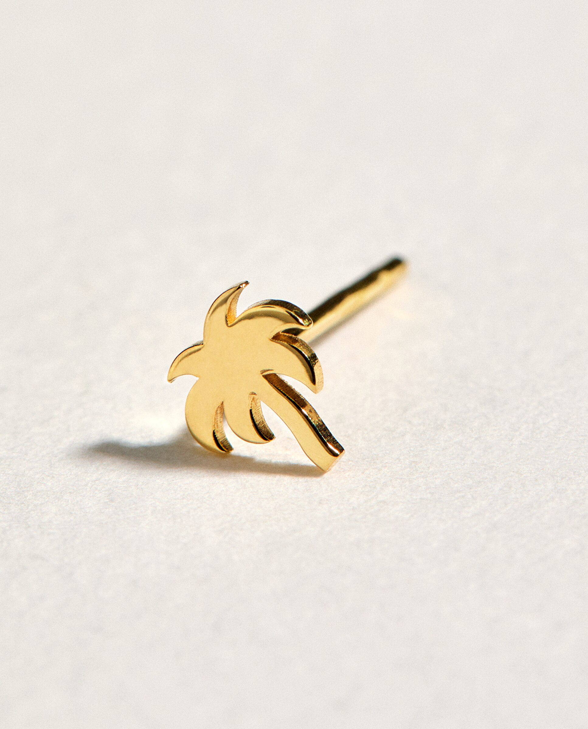 Pendiente individual Palmera de oro - El Corte Inglés - Dorado Dorado-2