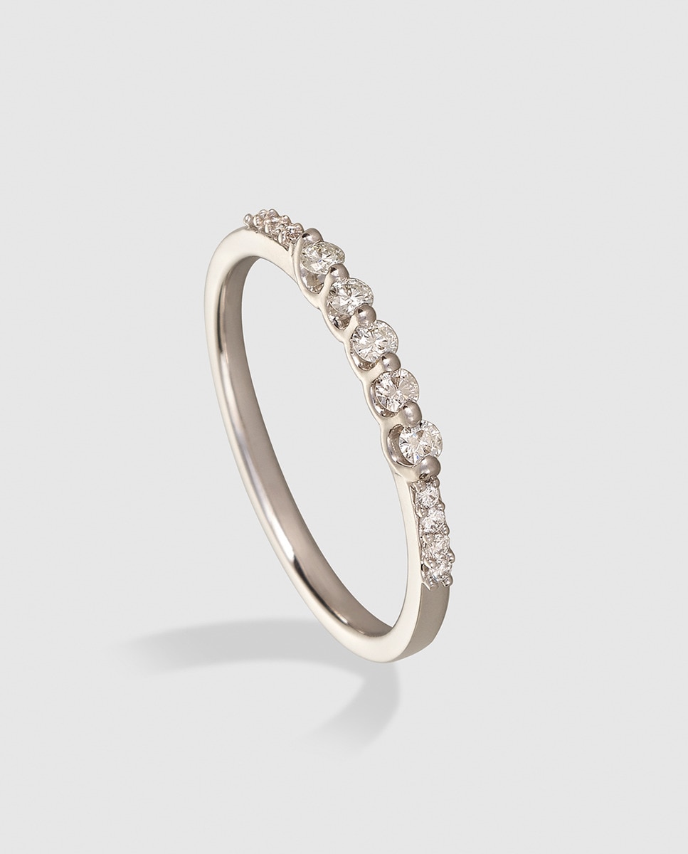 Imagen 0 de Anillo Diamonds El Corte Inglés de oro y diamantes Blanco