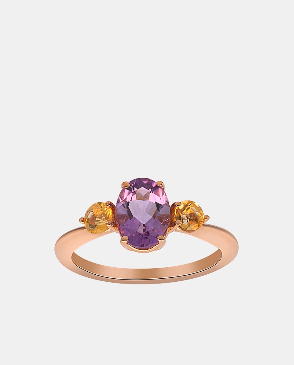 El Corte Inglés - Anillo de oro, amatista y citrino.