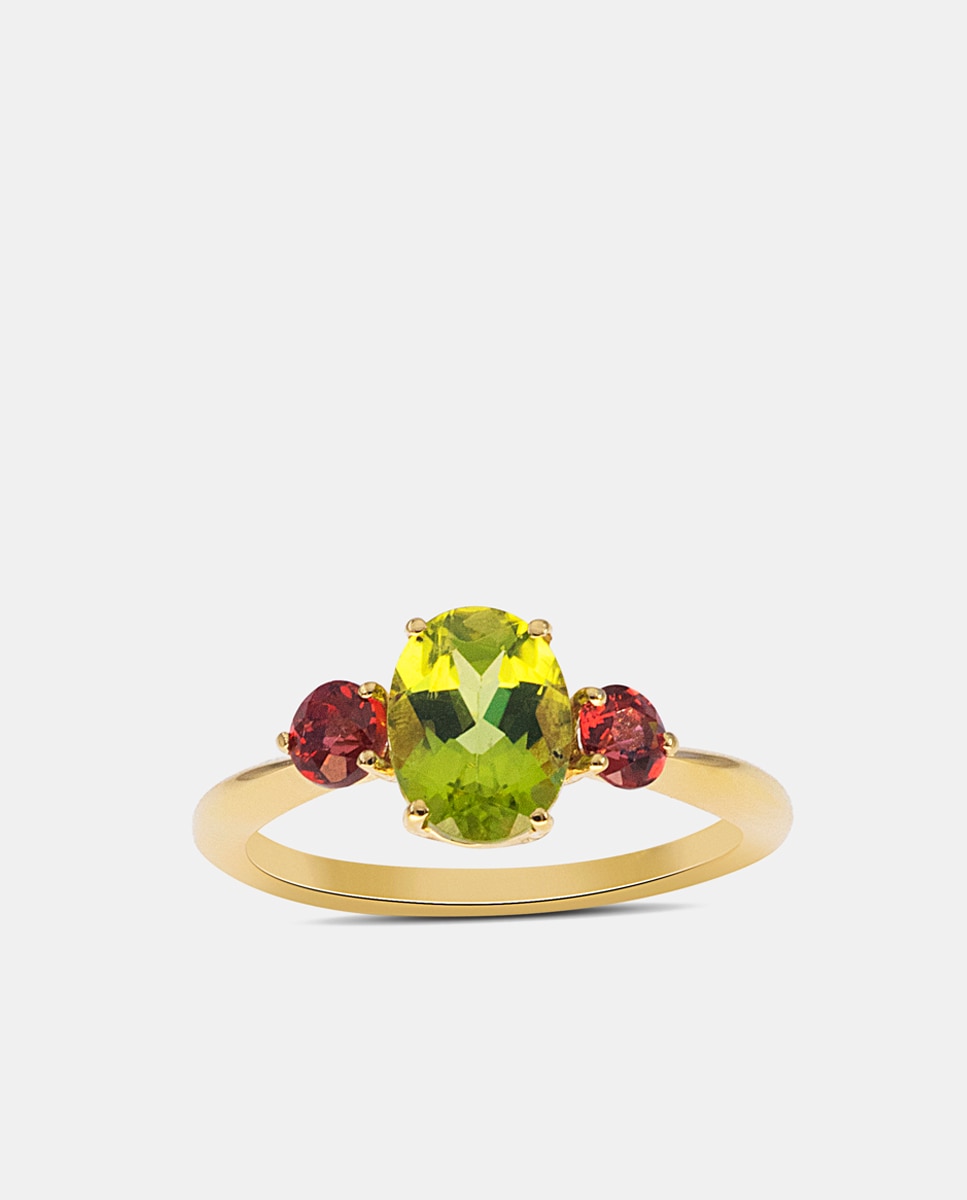 El Corte Inglés - Anillo de oro con rodalita y peridoto.