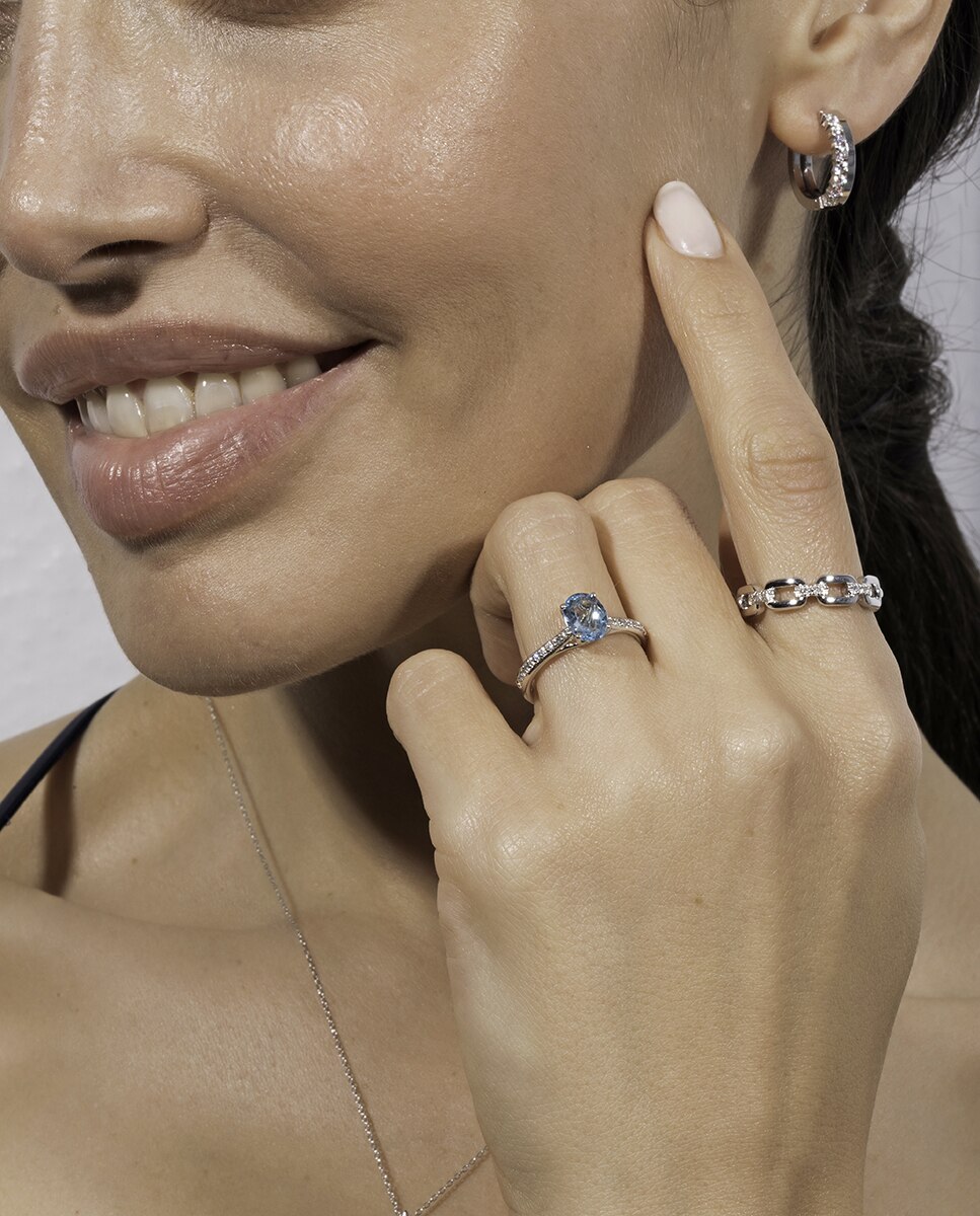 Anillo de oro y diamantes - El Corte Inglés - Blanco Blanco-2