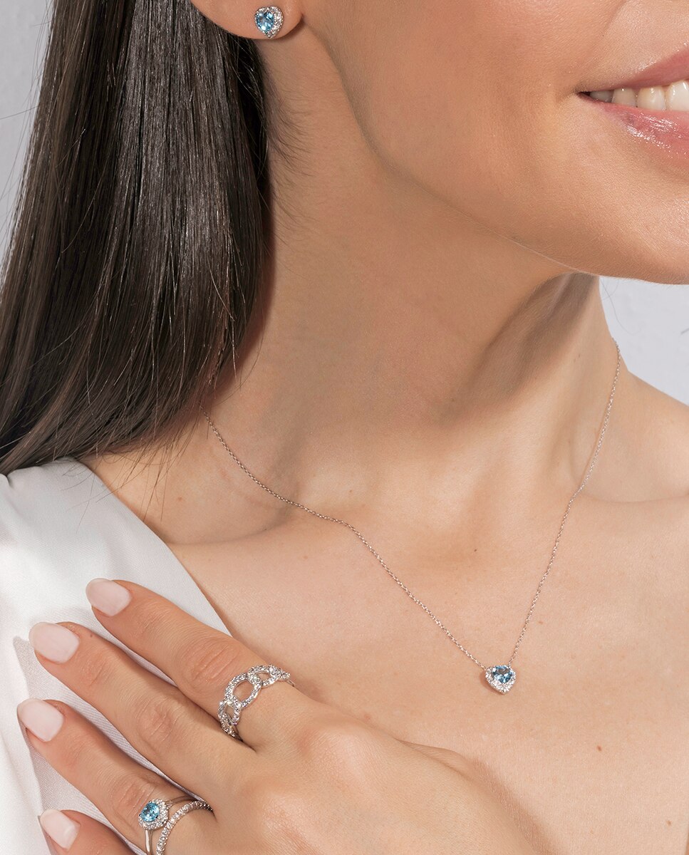 Anillo de oro blanco y diamantes - El Corte Inglés - Blanco Blanco-2