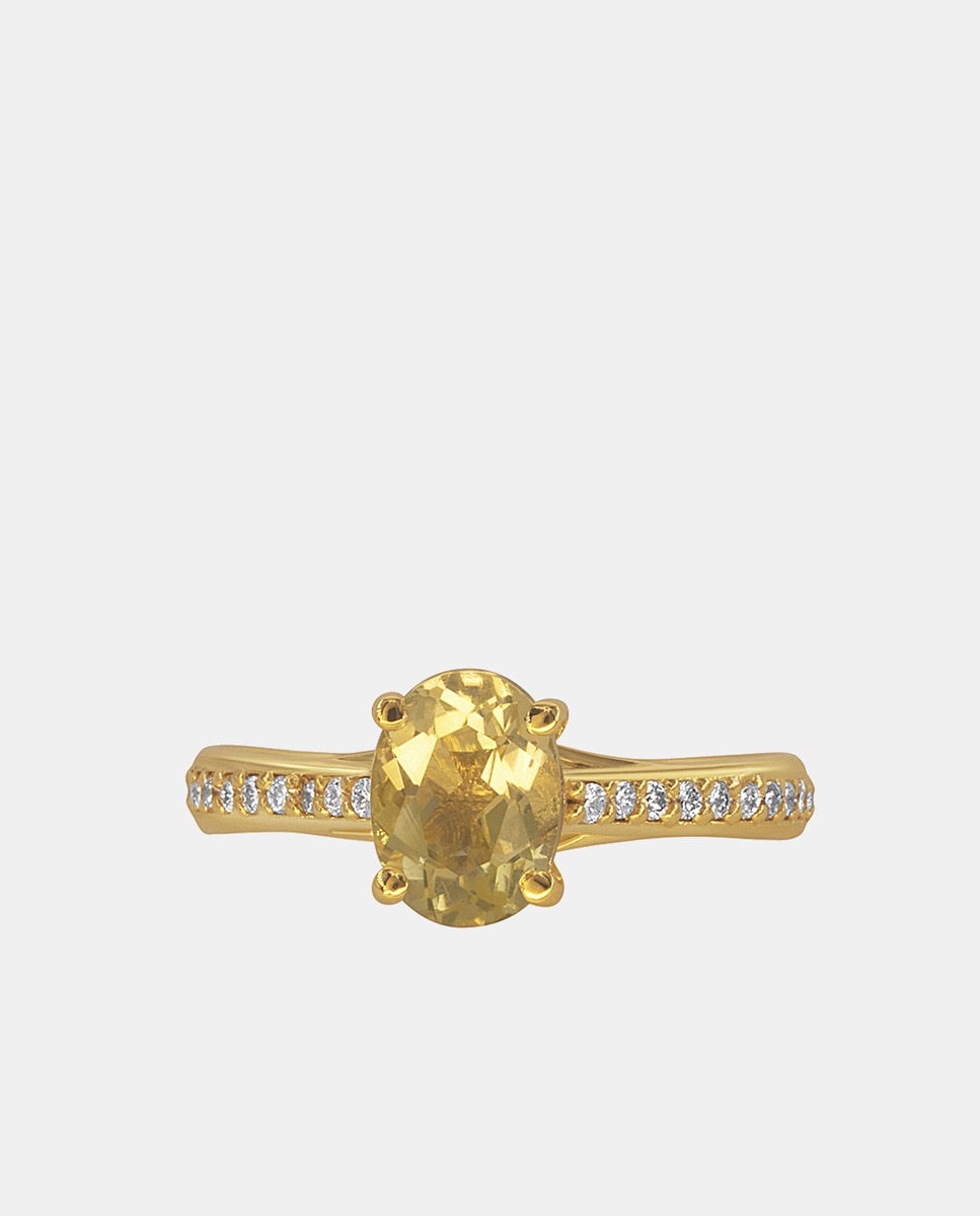 El Corte Inglés - Anillo de oro y diamante lemon.