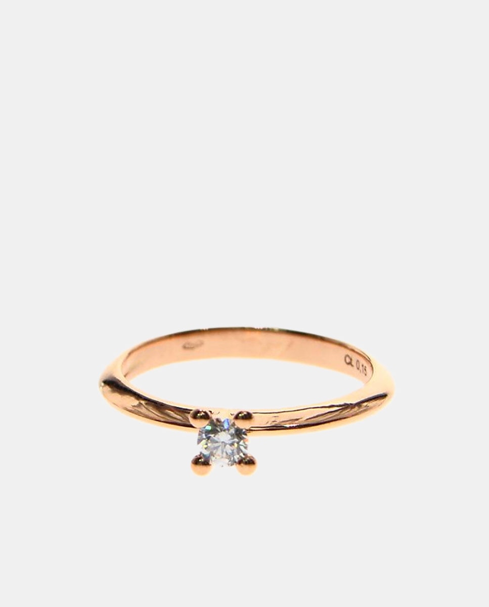 Anillo solitario de oro y diamante - El Corte Inglés - Blanco Blanco-1