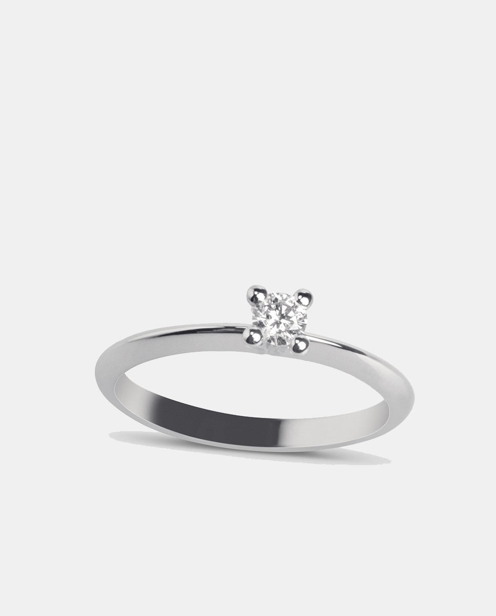 Anillo solitario de oro y diamante - El Corte Inglés - Blanco Blanco-1