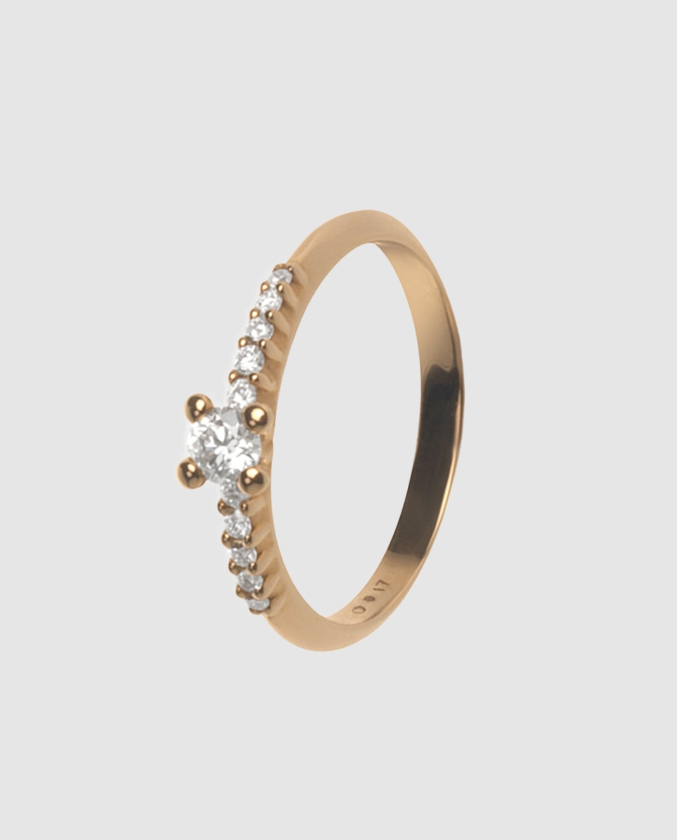 El Corte Inglés - Anillo Black & White de oro y diamantes.