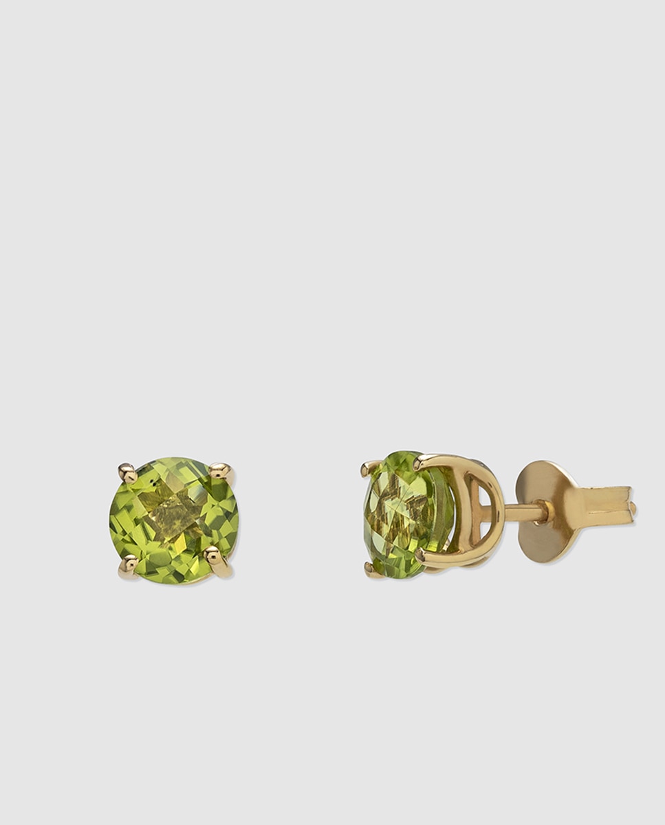 El Corte Inglés - Pendientes Black & White de oro con peridoto.
