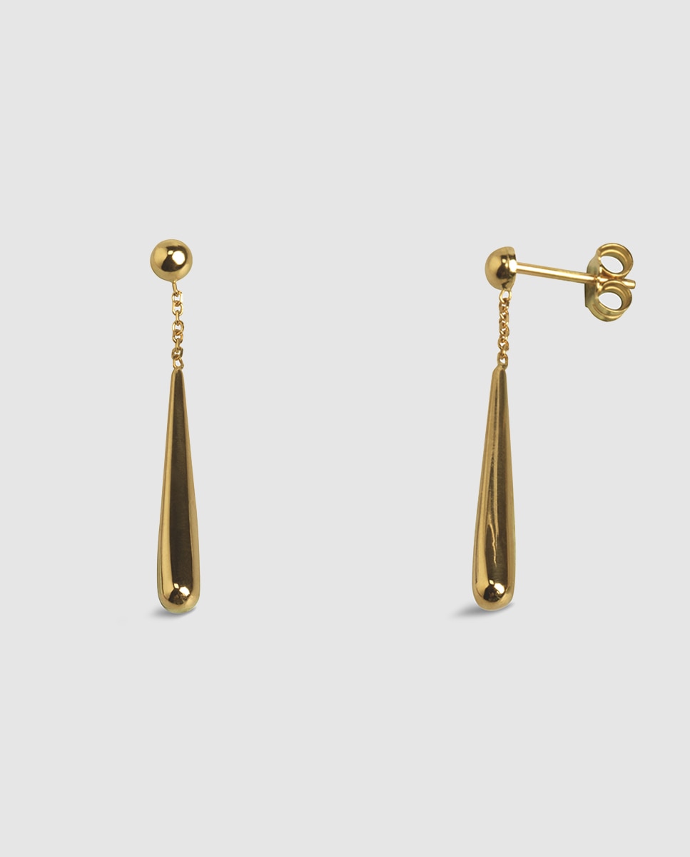 El Corte Inglés - Pendientes de aro Black & White de oro.