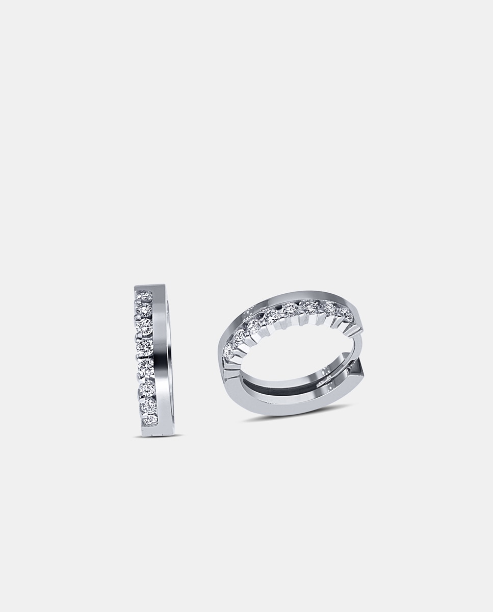 Pendientes de oro blanco y diamantes - El Corte Inglés - Blanco Blanco-1