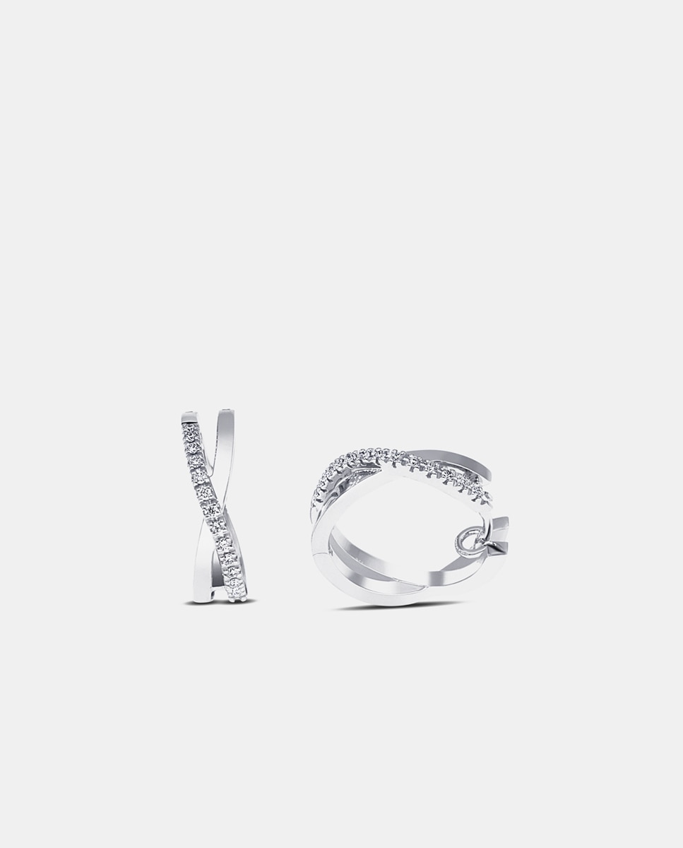 Pendientes de oro blanco y diamantes - El Corte Inglés - Blanco Blanco-1