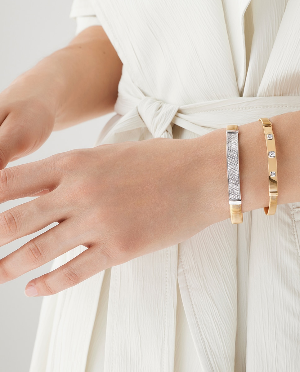 Pulsera Masai de oro bicolor y diamantes - Marco Bicego - Blanco Blanco-2