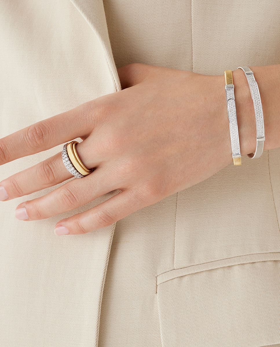 Imagen 2 de Pulsera Masai de oro bicolor y diamantes - Marco Bicego - Blanco Blanco