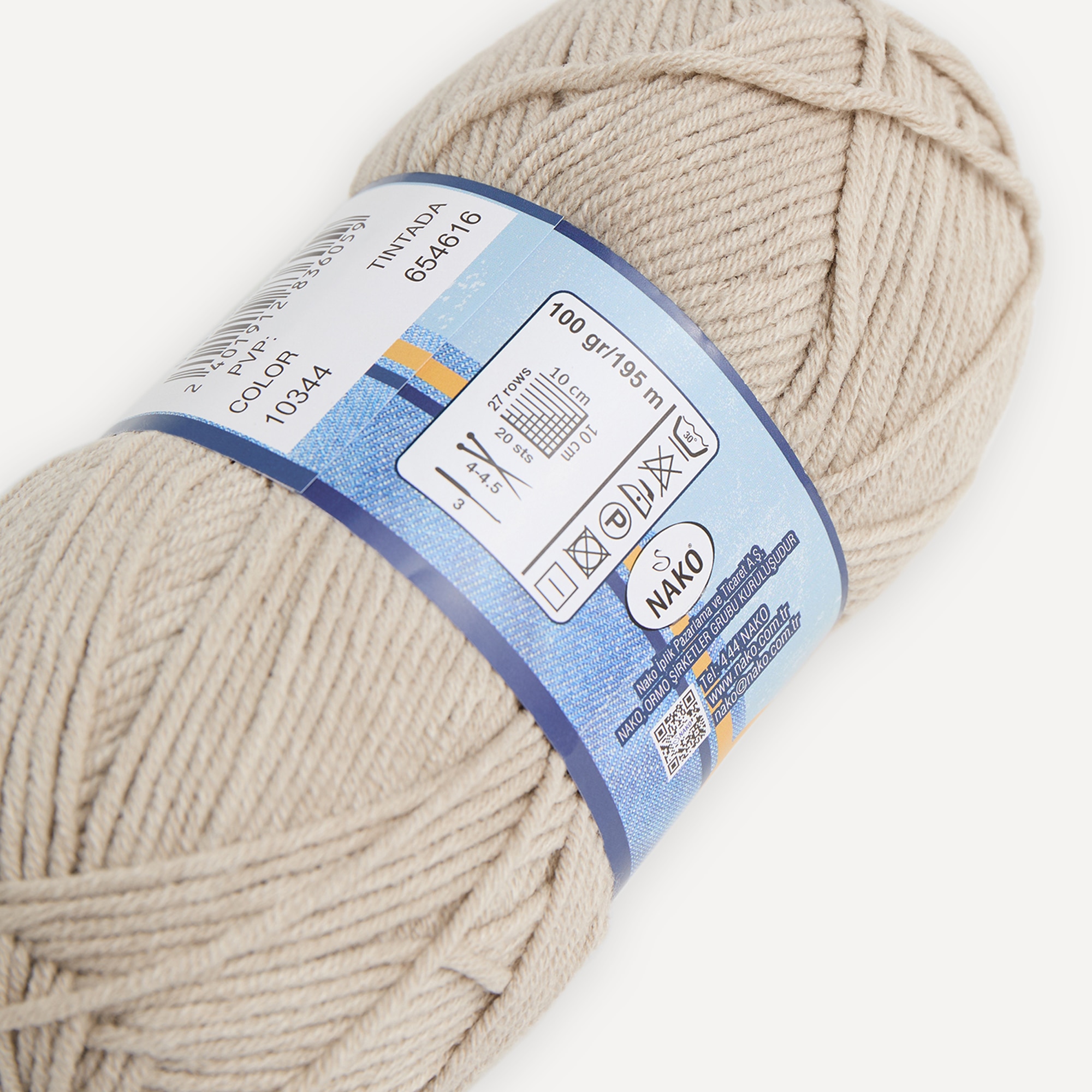 Novelo de Lã de Mistura 100 g - Ganga Bege-2