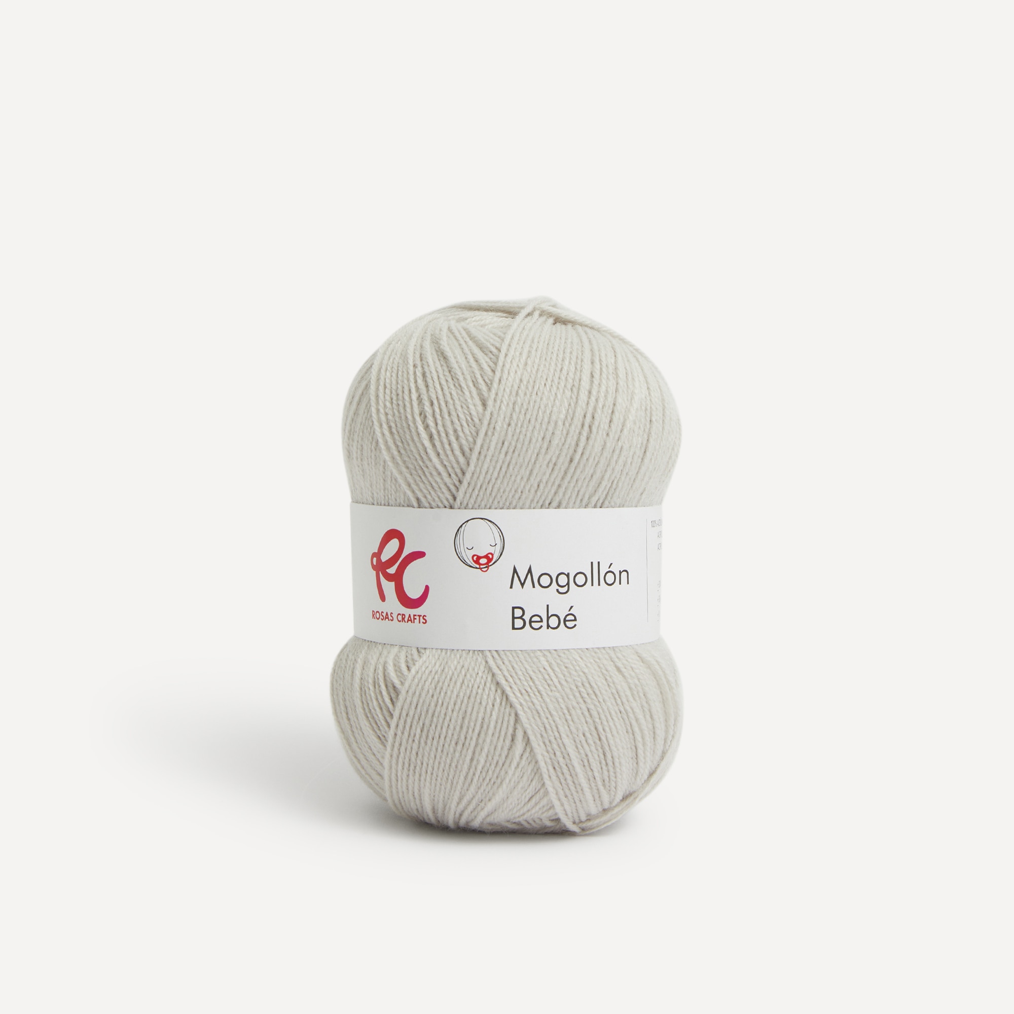Imagen 0 de Ovillo acrílico de 50 gr. Mogollón Bebe Rosas Crafts Gris