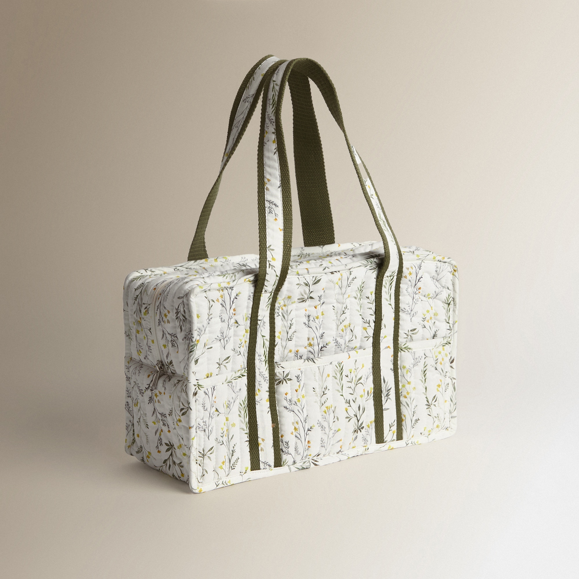Bolsa Multifunções com Estampado Floral Verde-2