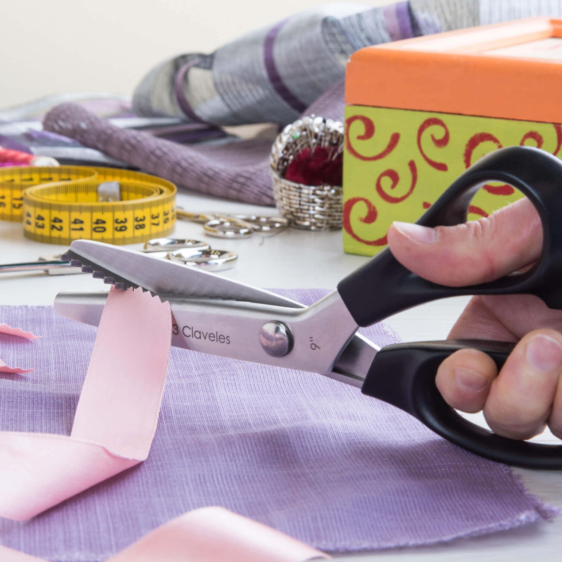 Tesoura Zig Zag - 22,5 cm Aço-3