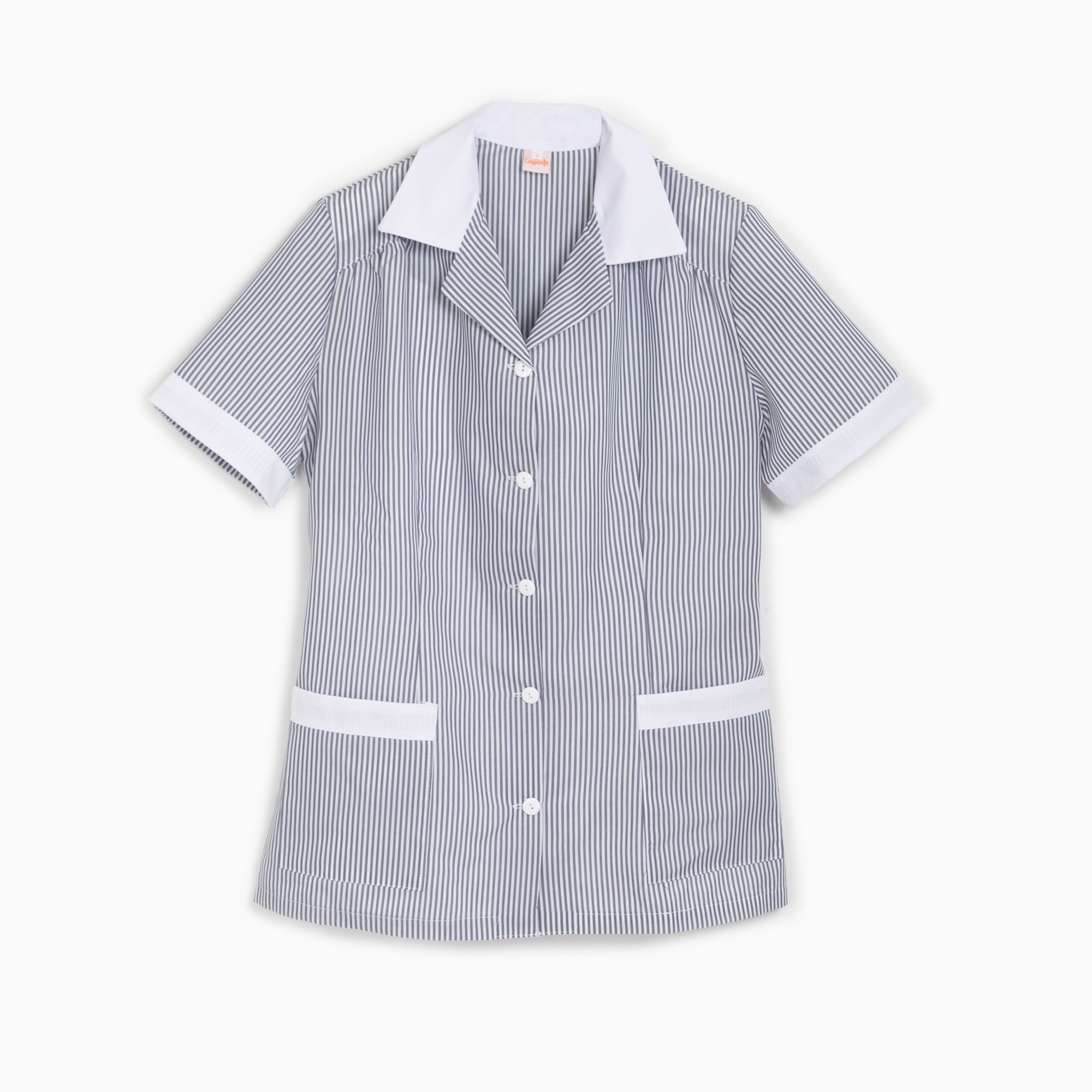 Casaca para uniforme de servicio doméstico de rayas Lerma Creyconfe - Gris S Gris-1