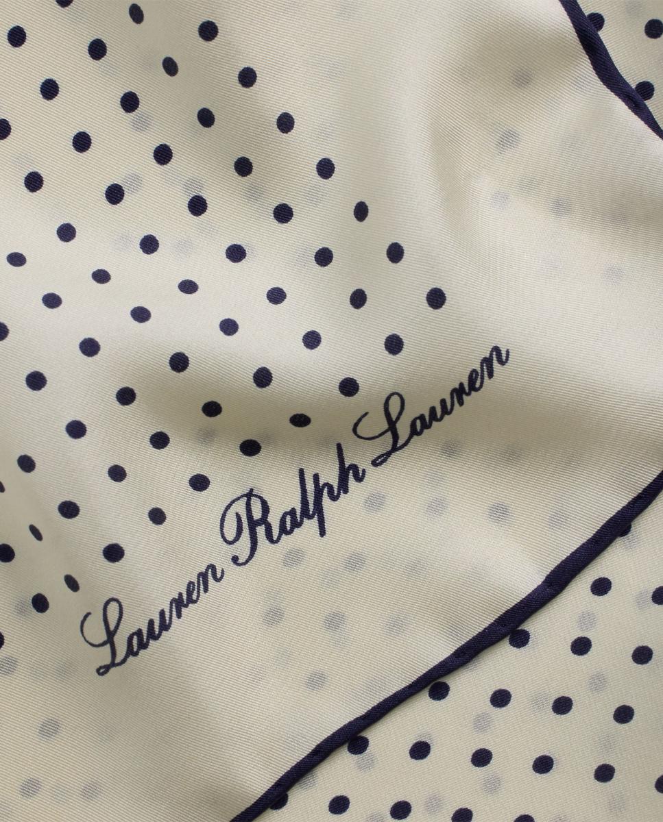 Lenço de seda estampado. Branco-3