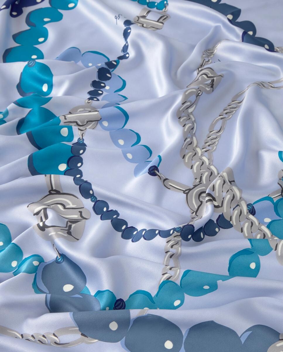 Écharpe Grande Manifesto. Azul-2