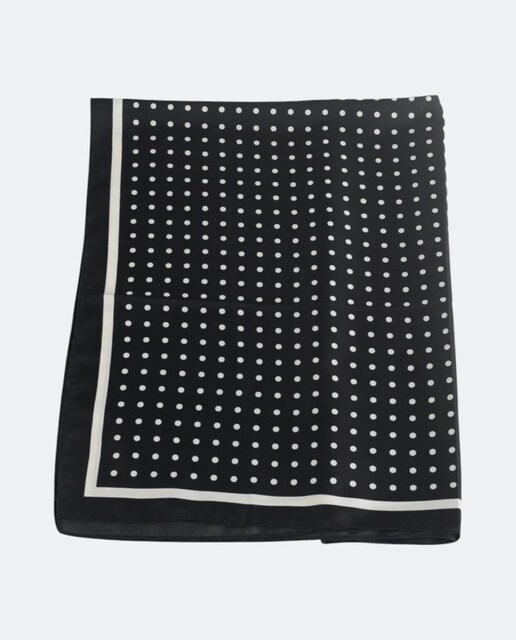 Imagem 0 de Lenço Quadrado de Poliéster às Bolinhas, Lenço Fresco e Versátil