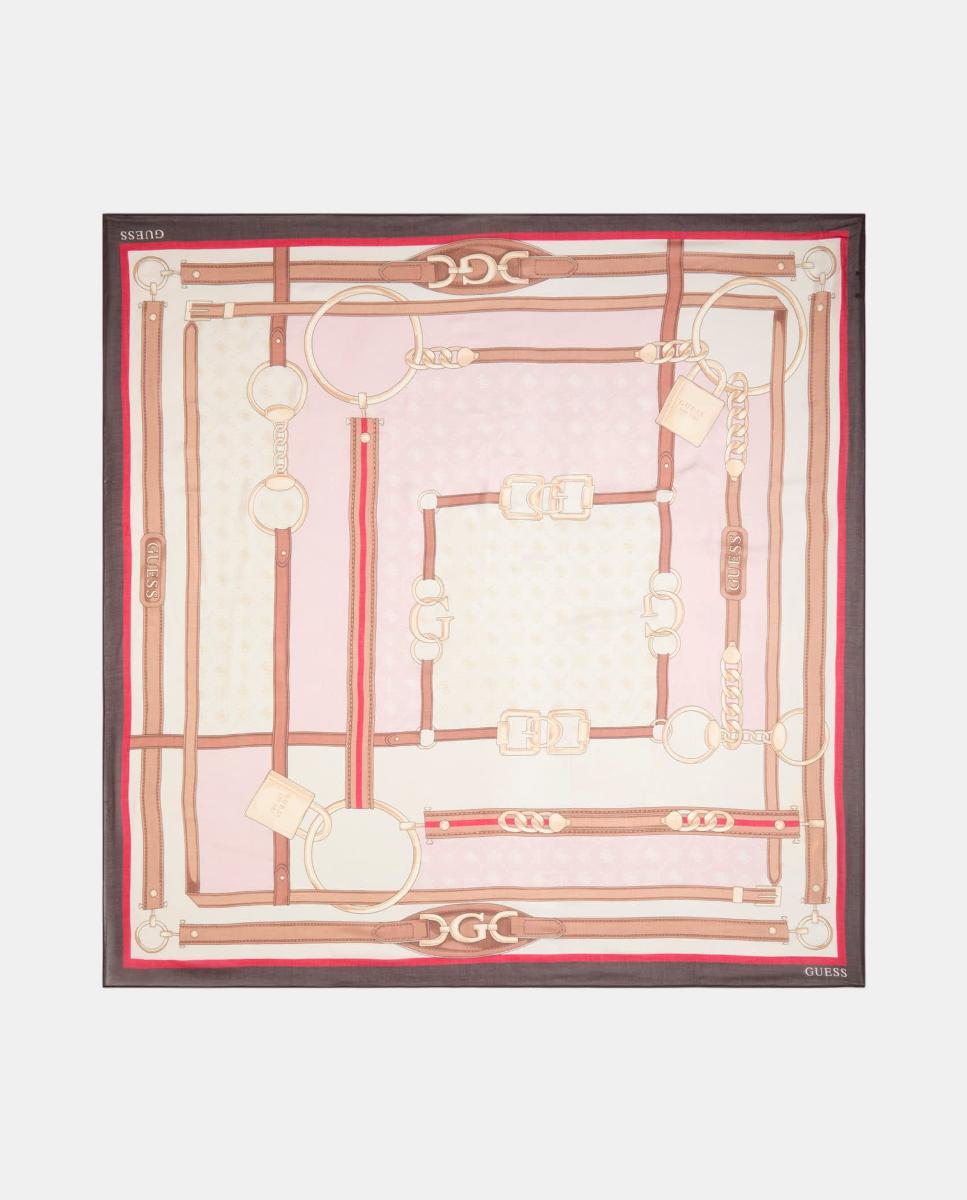 Écharpe Estampada com Logótipo G Rosa-1
