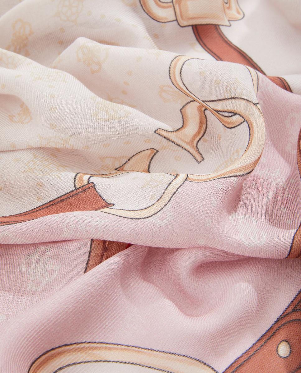 Écharpe Estampada com Logótipo G Rosa-2