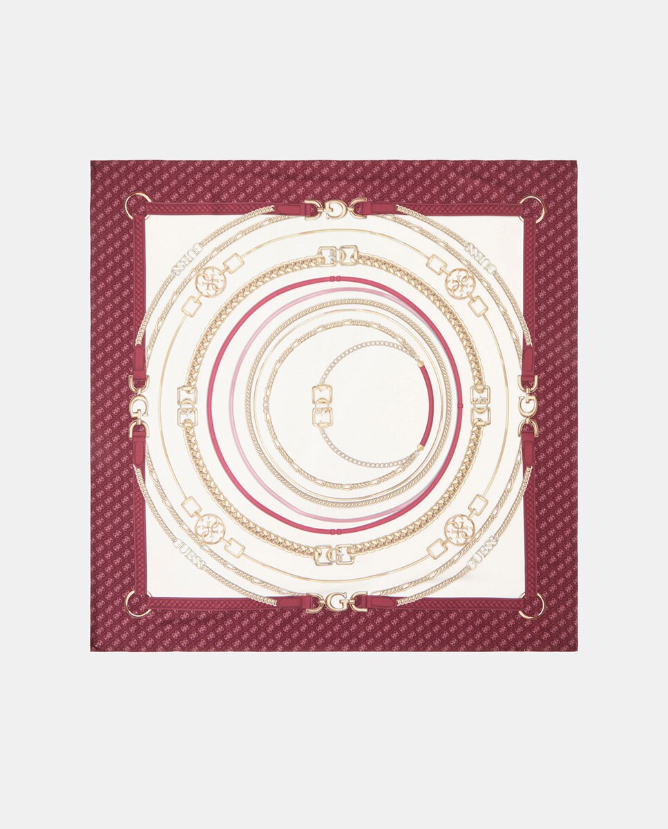 Écharpe Estampada com Logótipo G Bordeaux-1