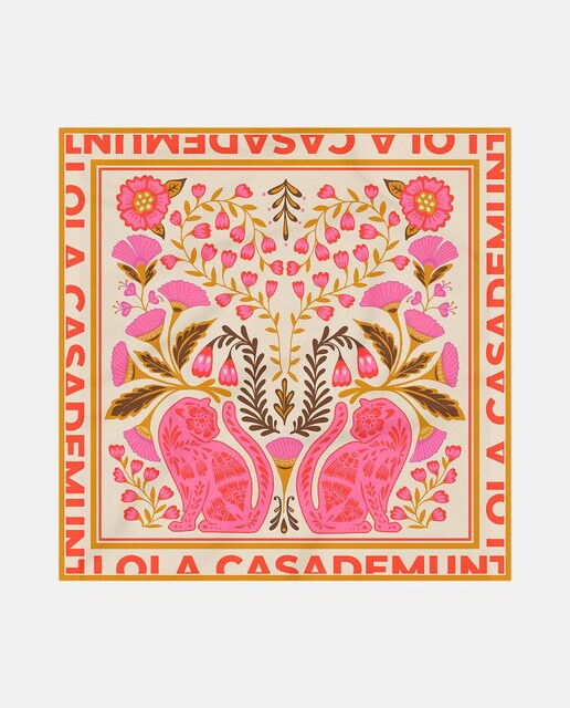 Imagem 0 de Lenço Acetinado com Motivos Florais