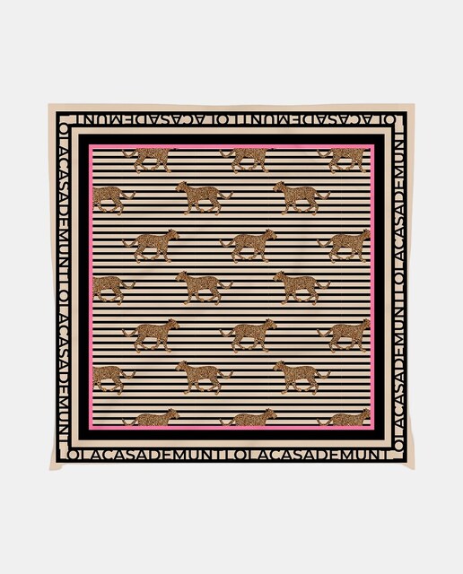 Imagem 0 de Lenço Acetinado com Estampado às Riscas