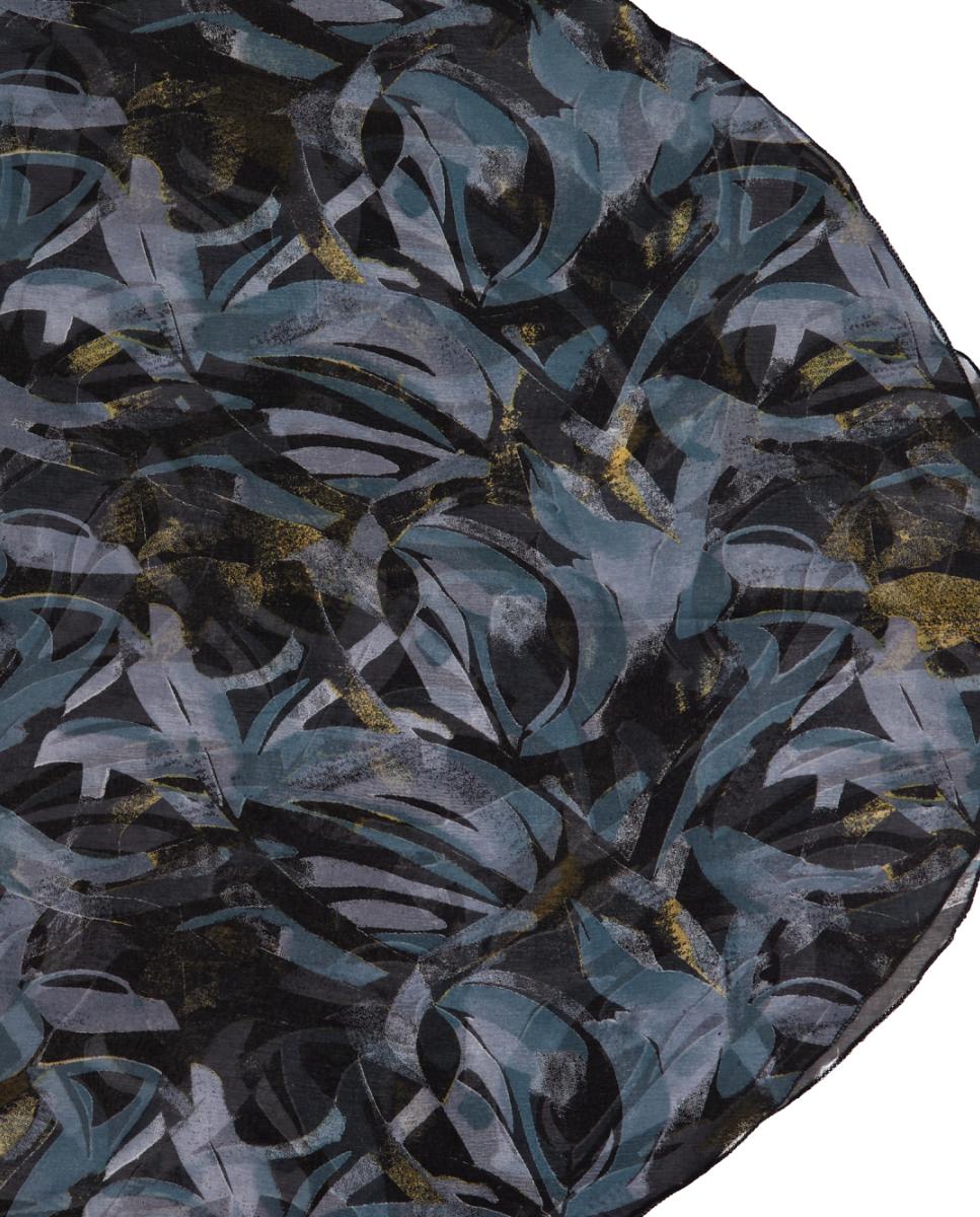 Pañuelo de viscosa con estampado abstracto - Abbacino - Negro Negro-3