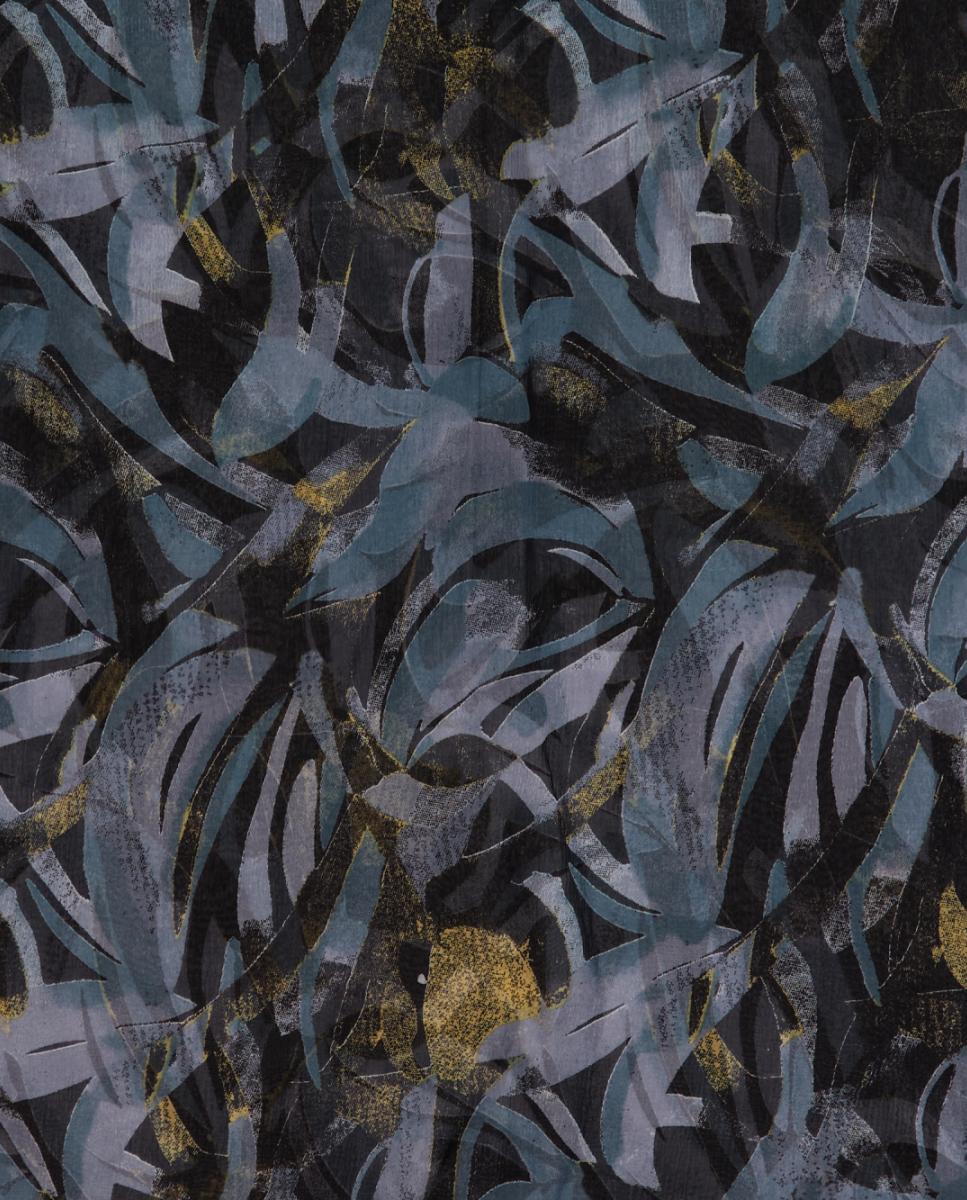 Pañuelo de viscosa con estampado abstracto - Abbacino - Negro Negro-4