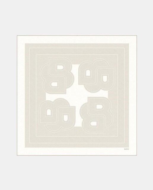 Imagem 0 de Lenço Estampado com Desenhos Abstratos 100% Seda - Multicolor