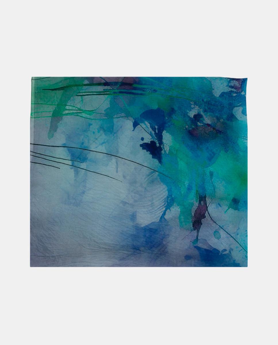 Imagem 0 de Lenço Quadrado de Seda com Estampado Floral