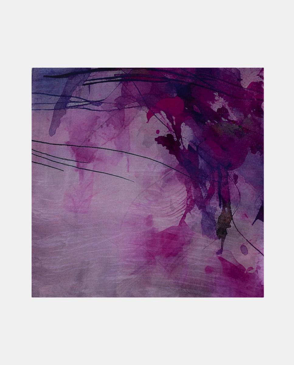 Imagem 0 de Lenço Quadrado de Seda com Estampado Floral