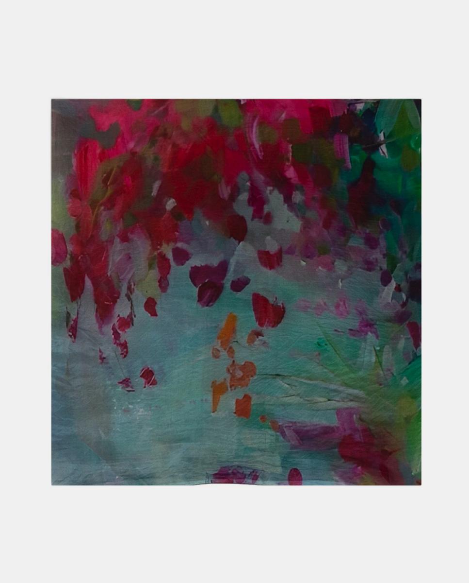 Imagem 0 de Lenço Quadrado de Seda com Estampado Floral