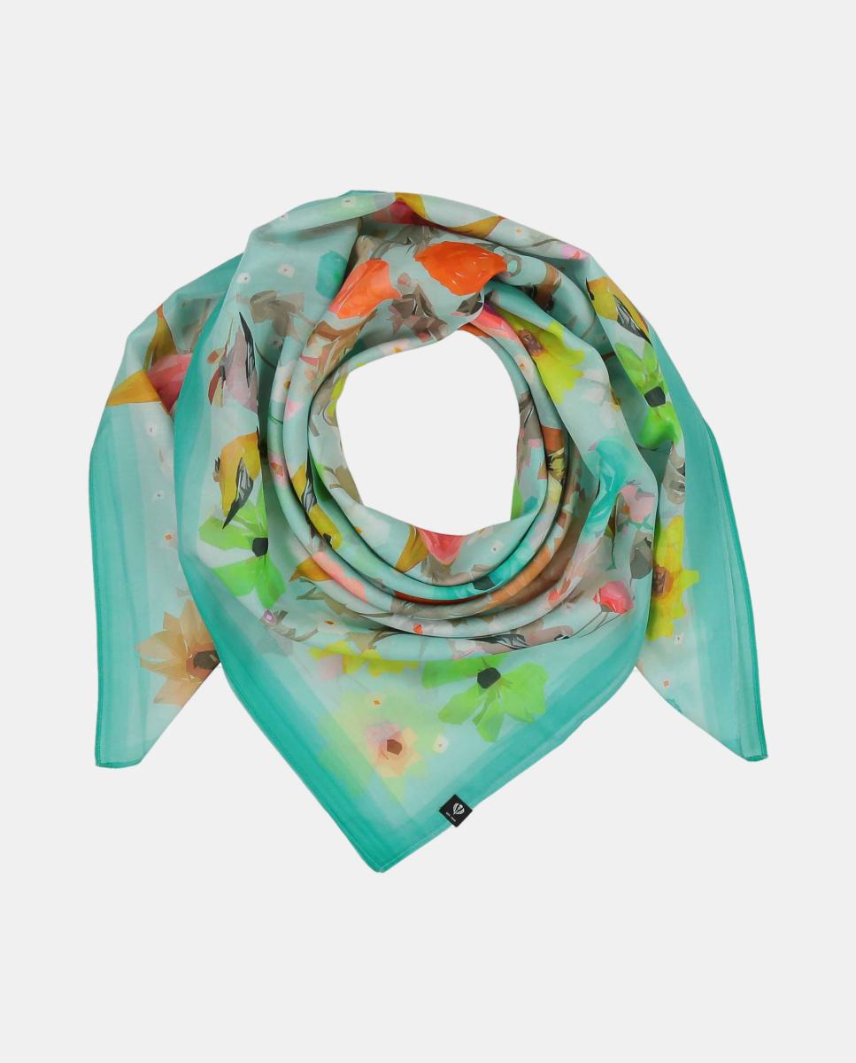 Lenço de Seda Azul-claro-2