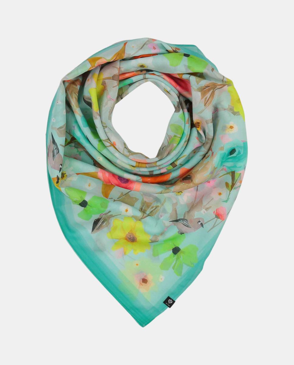 Lenço de Seda Azul-claro-3