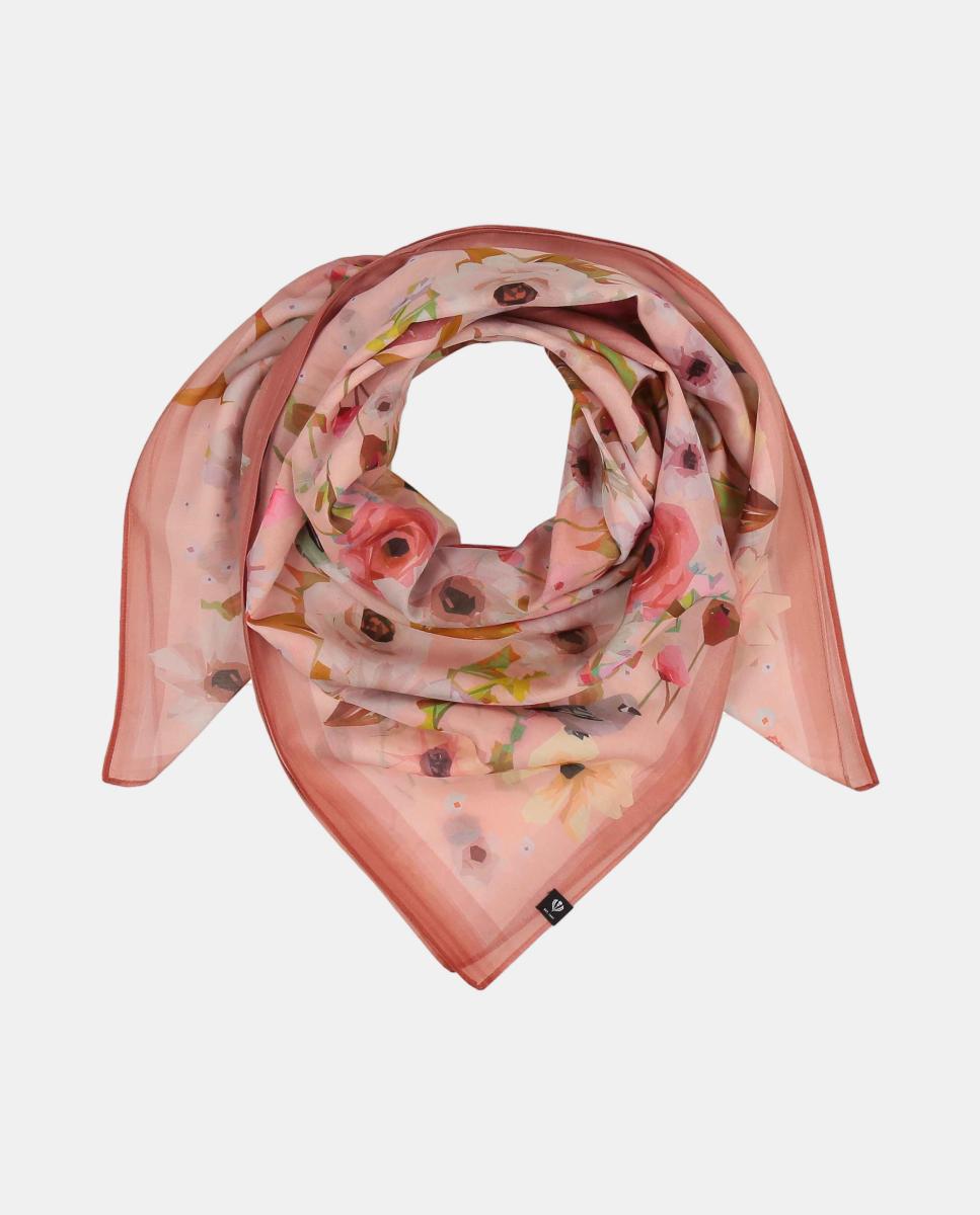 Lenço de algodão estampado Vermelho-2