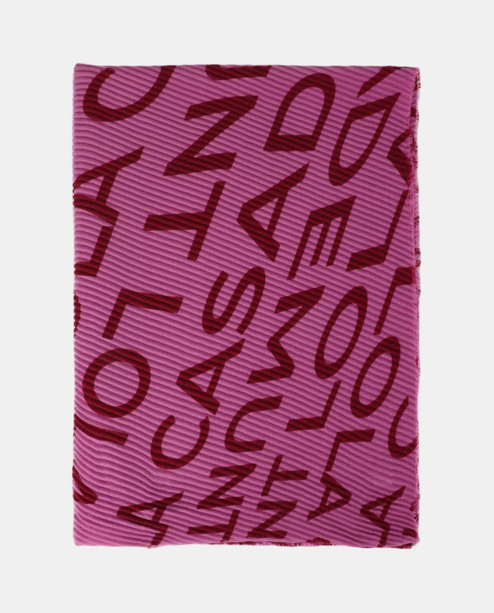 Fular plisado con logotipo - Lola Casademunt - Rosa Rosa-1