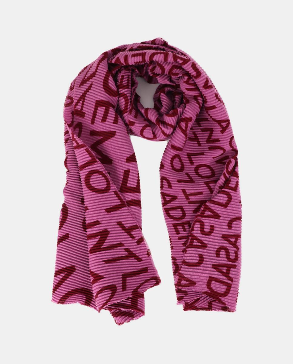 Fular plisado con logotipo - Lola Casademunt - Rosa Rosa-2