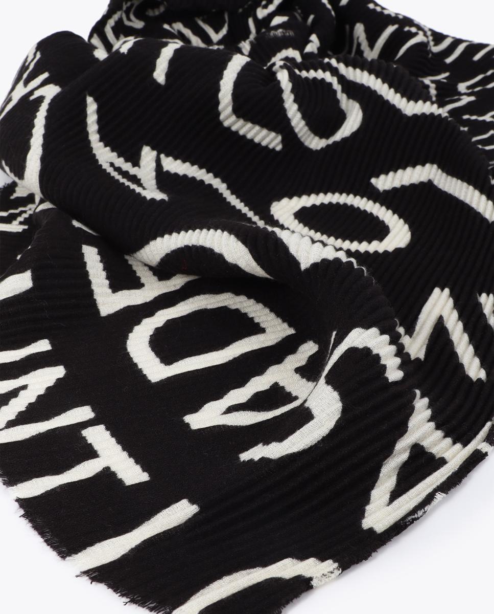 Fular plisado con logotipo - Lola Casademunt - Negro Negro-4