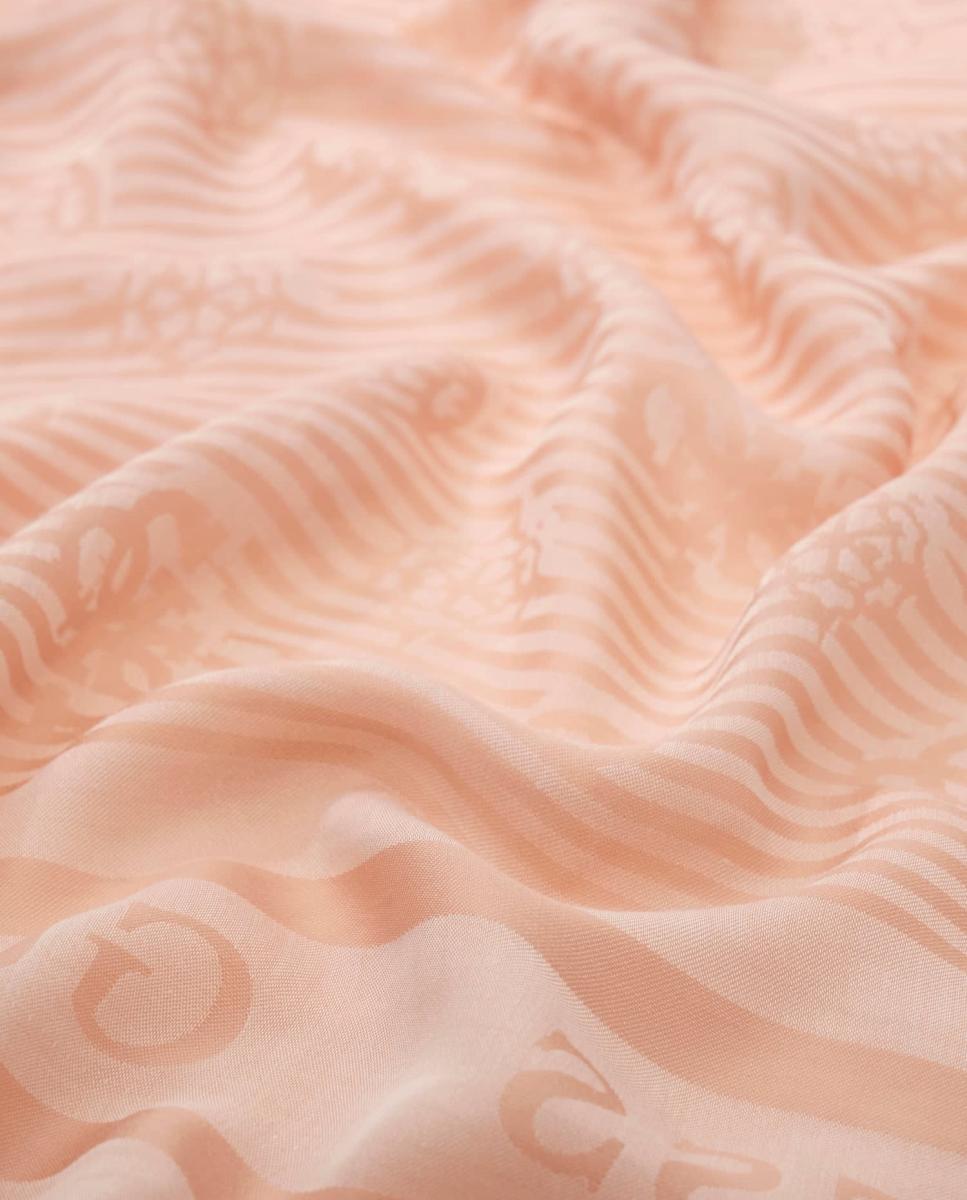 Lenço de Jacquard com Monograma de Logótipo Rosa-2