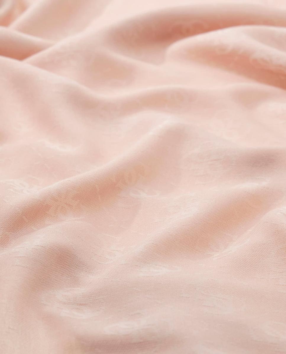 Lenço de Jacquard com Monograma e Logótipo Rosa-2