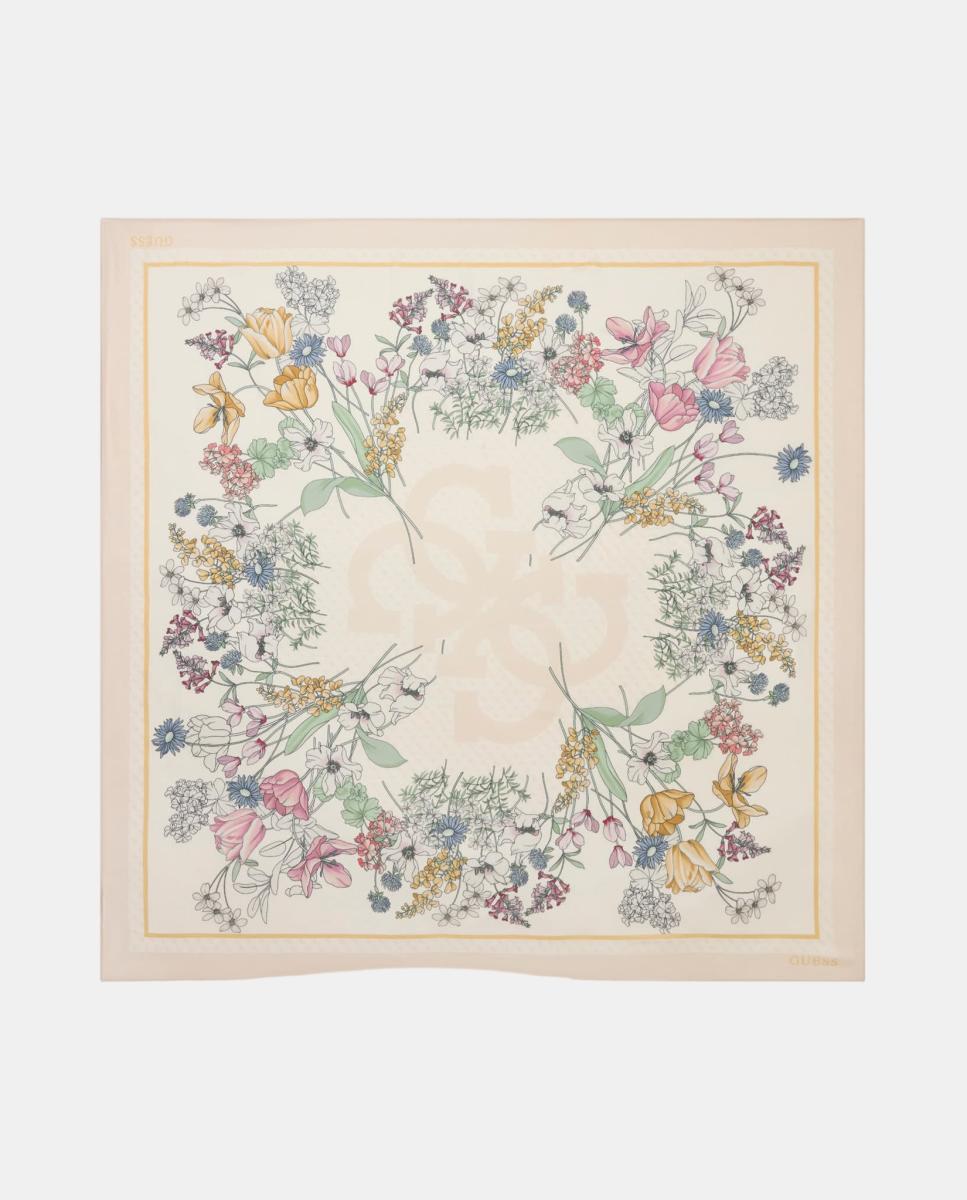 Imagem 0 de Lenço Estampado com Motivo Floral e Logótipo