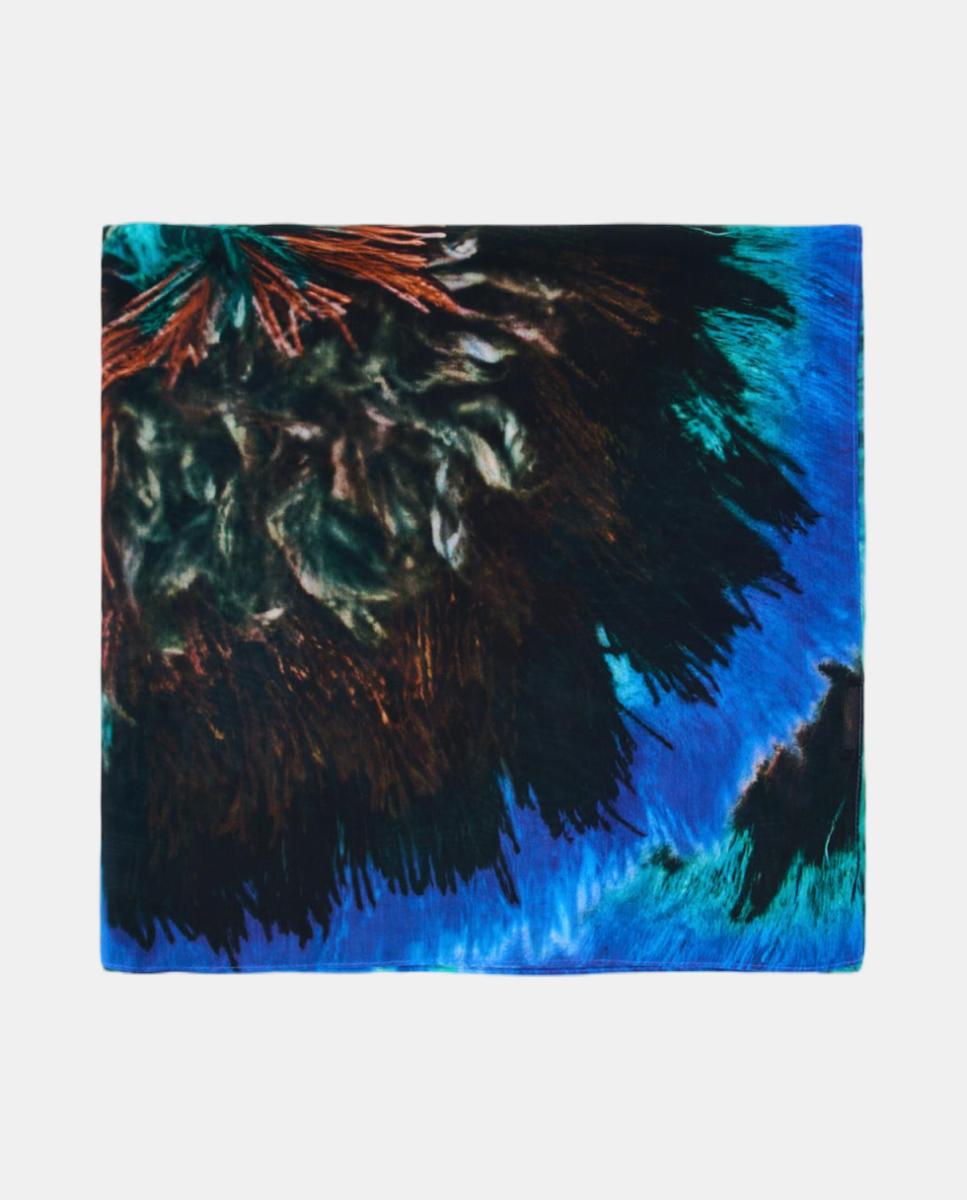 Écharpe com Estampado Lacroix Azul-3