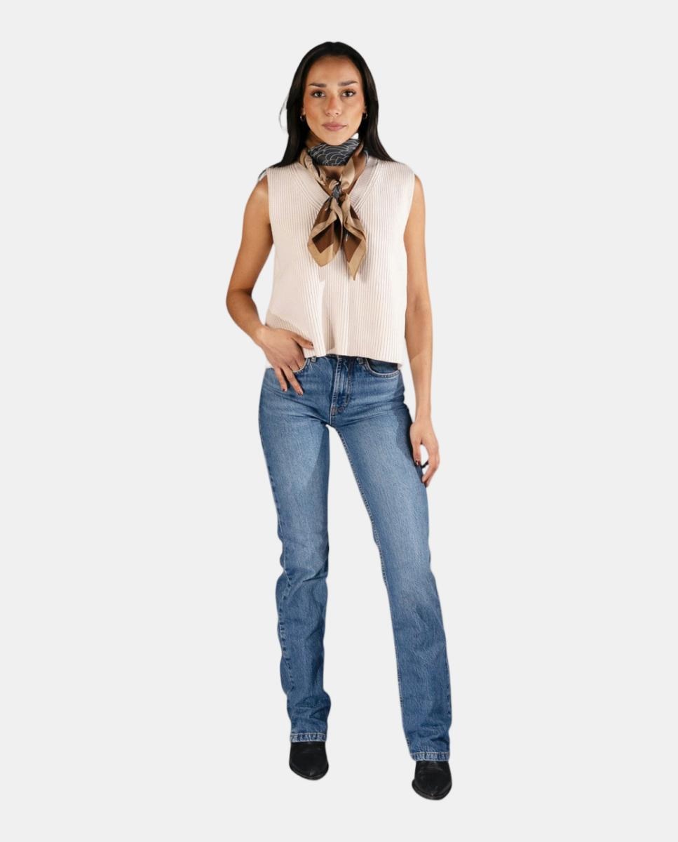 Lenço Quadrado de Poliéster Sedoso com Estampado Floral e Rebordo Decorativo em Contraste Castanho-3