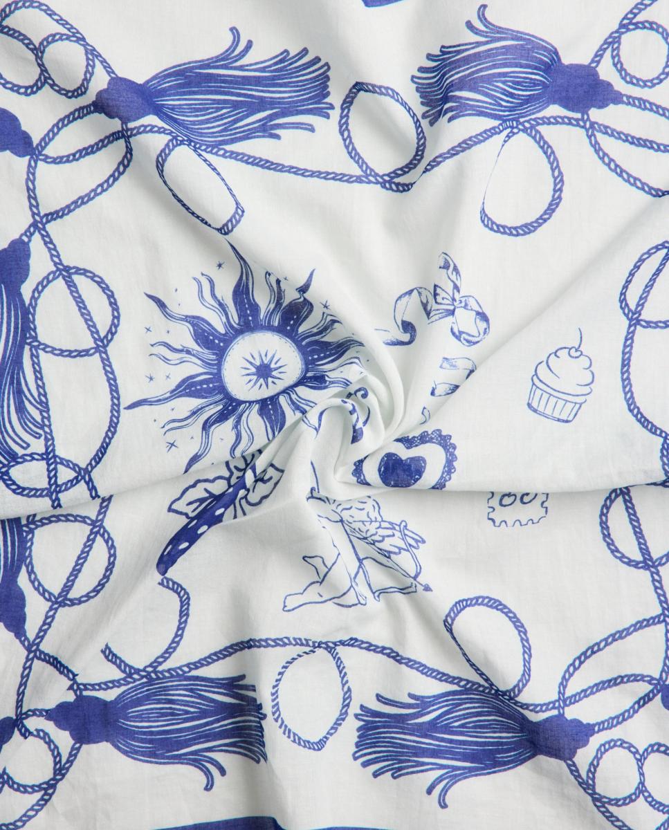 Pañuelo de estampado marinero - Pieces - Blanco Blanco-2